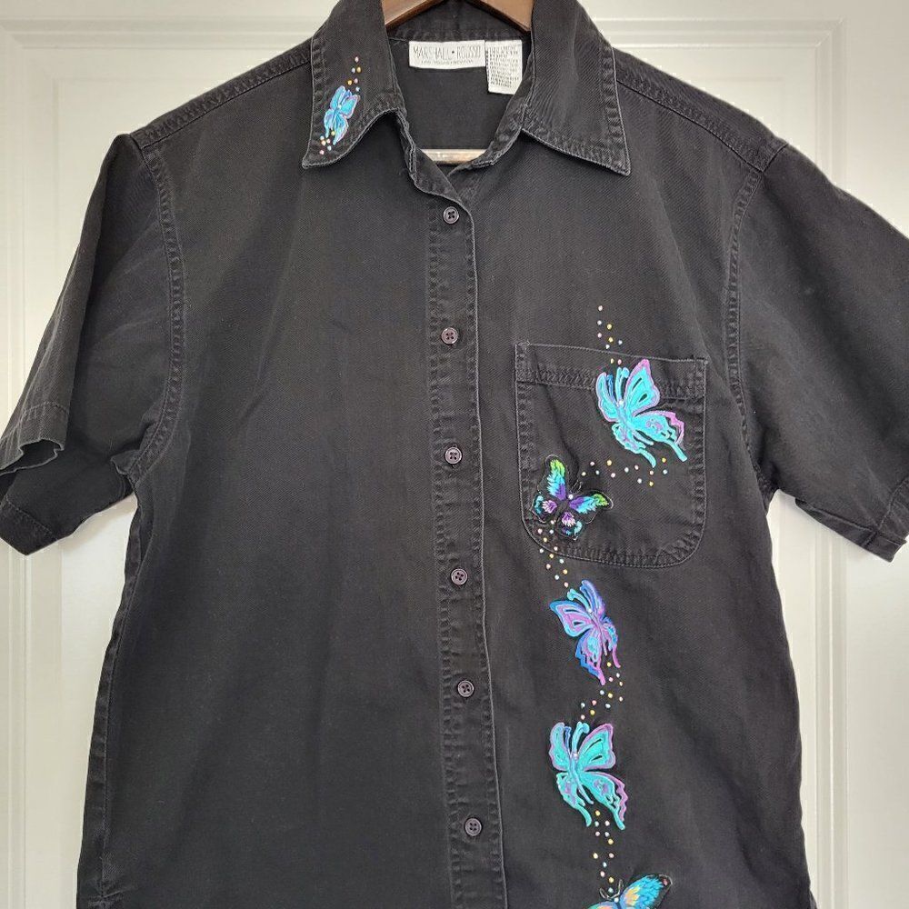 Marshall Rousso denim Top size S